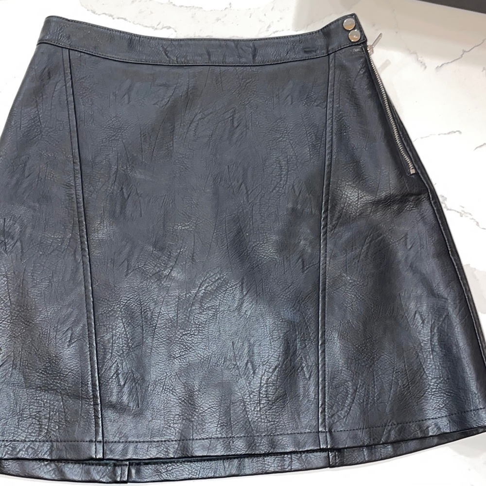 Zara Basic Collection Faux Leather Skirt